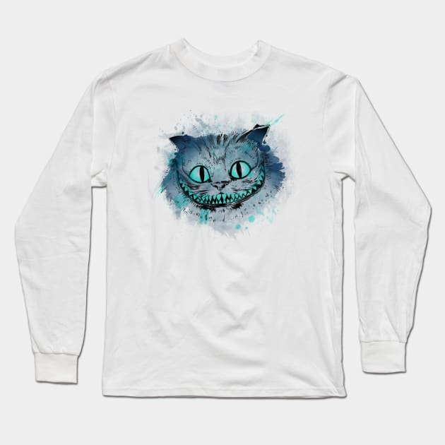 Watercolor Smile Long Sleeve T-Shirt by ddjvigo